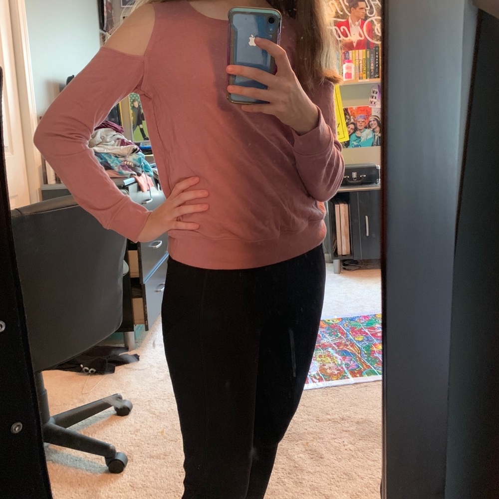 GARAGE LONG SLEEVE TOP WITH CUT OUT SHOULDERS